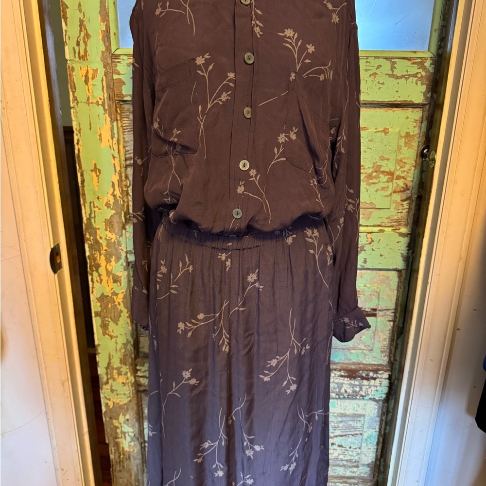Vintage Chico's Design Eggplant Top and Skirt Made in Turkey